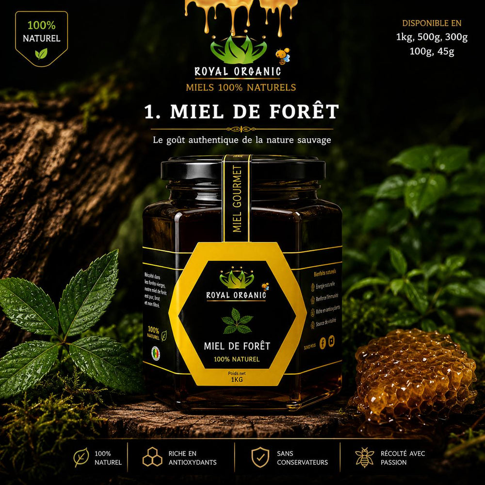 Pot de Miel de Forêt Royal Organic - 100% naturel Sénégal - Tearanga