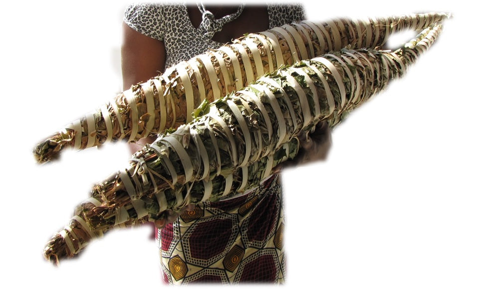 Fagots de kinkeliba séchés — détox naturel sénégalais