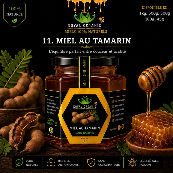 Pot de Miel au Tamarin Royal Organic - 100% naturel Sénégal - Tearanga